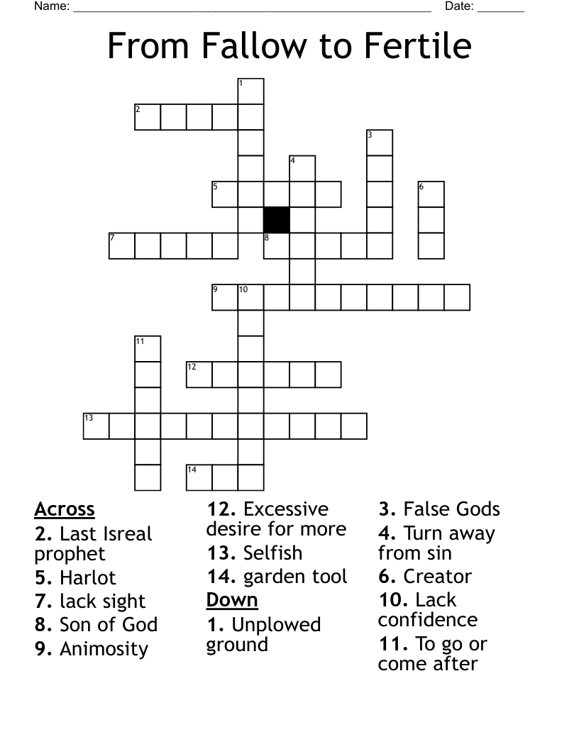 From Fallow to Fertile Crossword