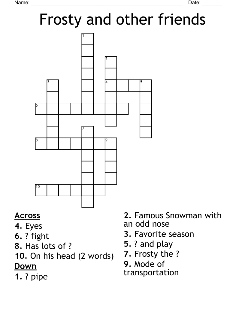 Frosty and other friends Crossword