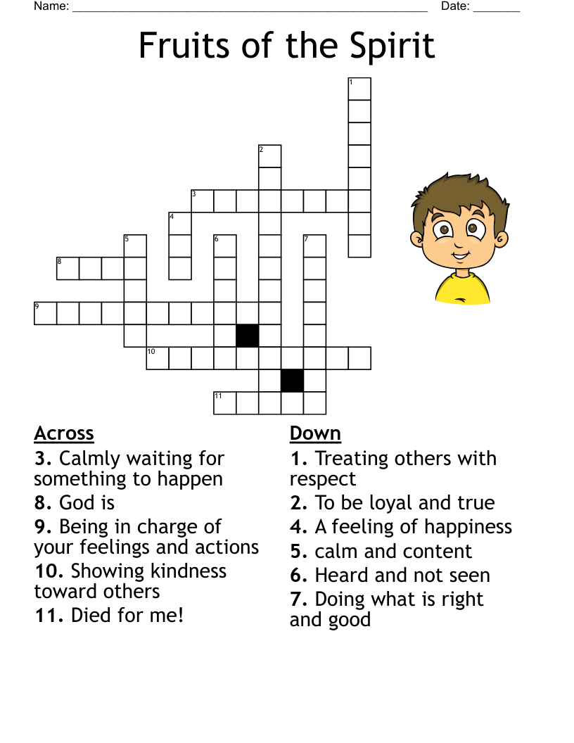 Fruits of the Spirit Crossword