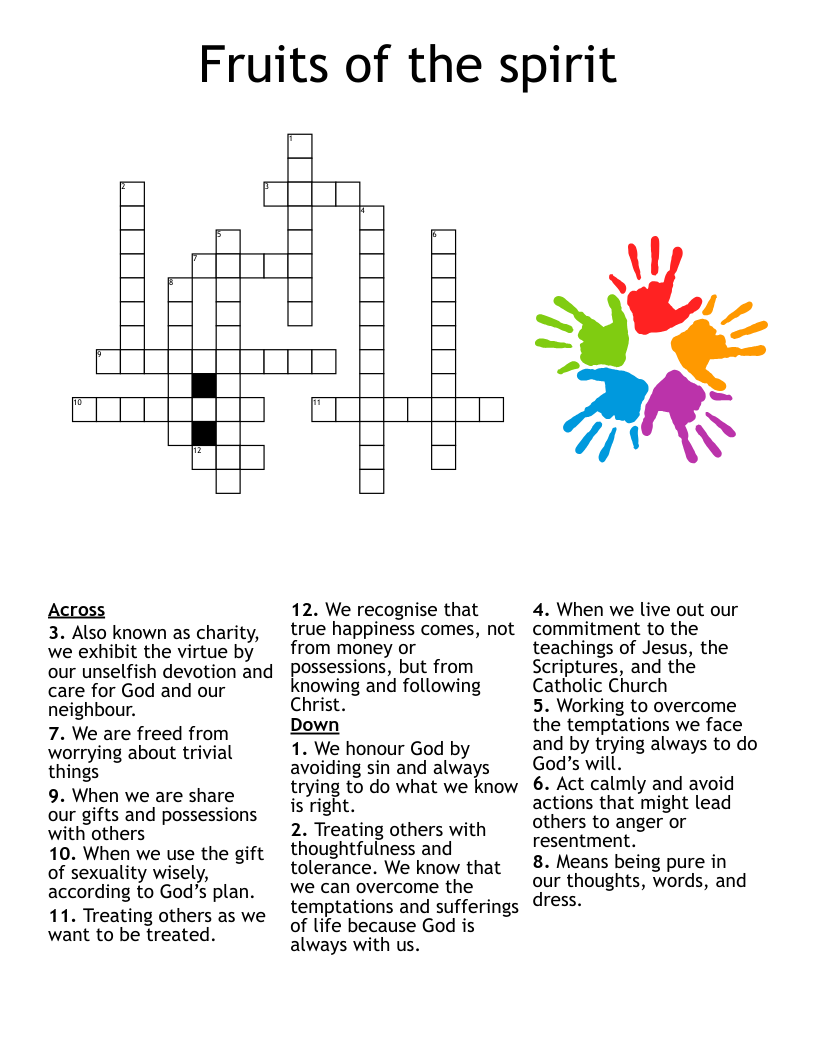 Fruits of the spirit Crossword