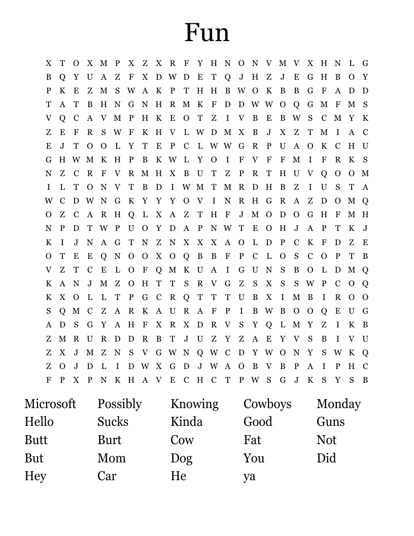 Fun Word Search