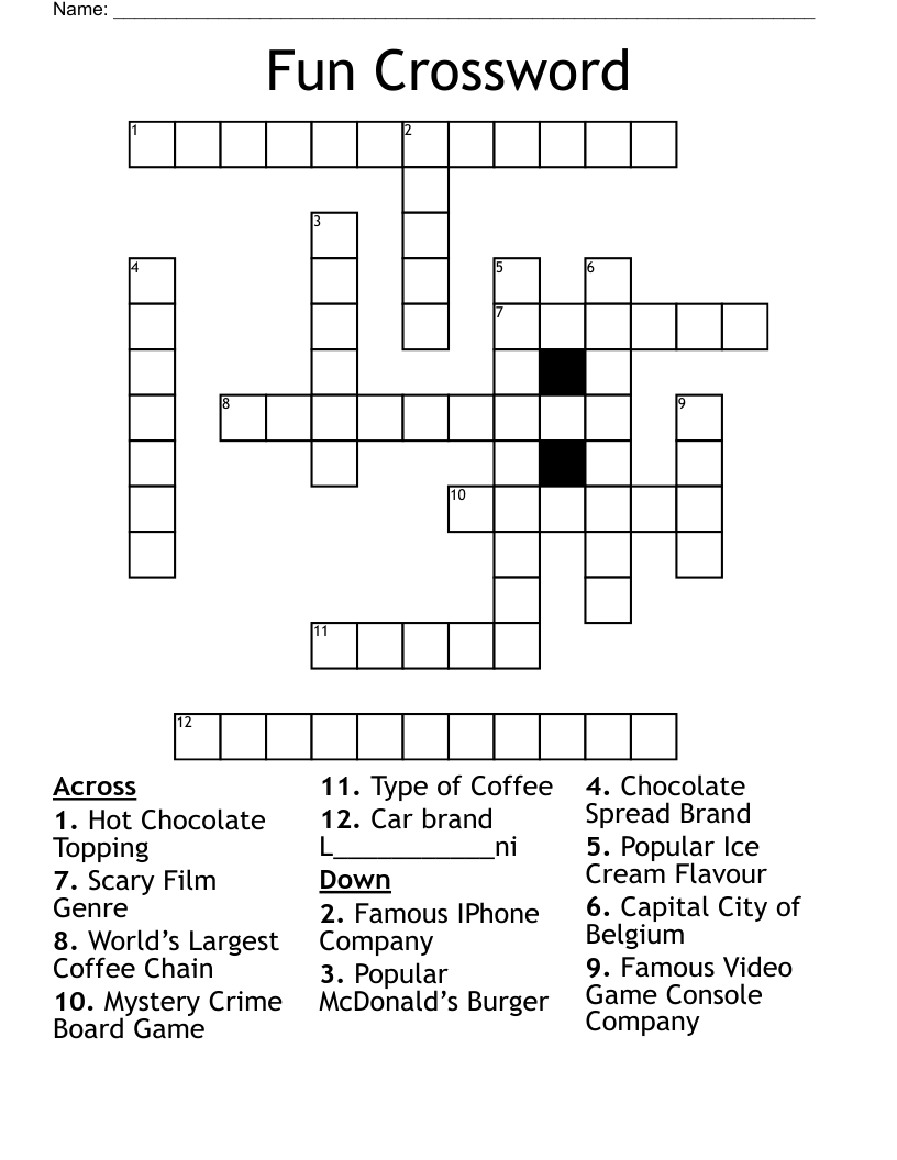 Fun Crossword 