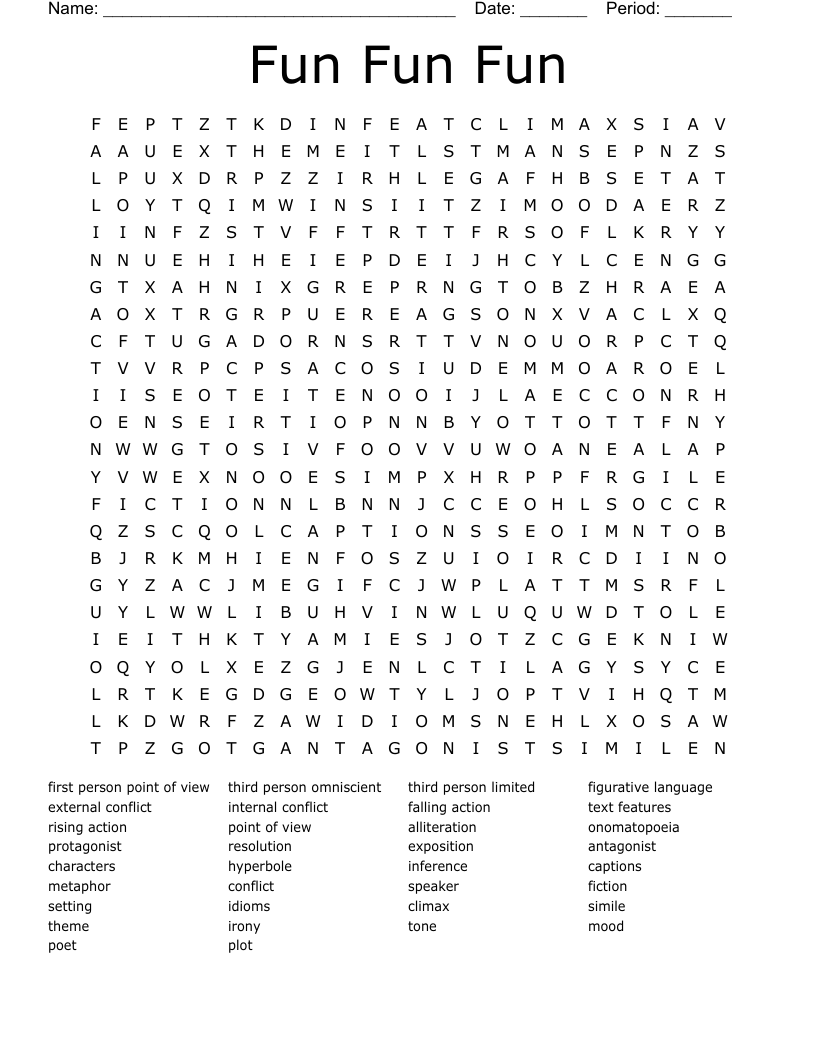 Fun Fun Fun Word Search