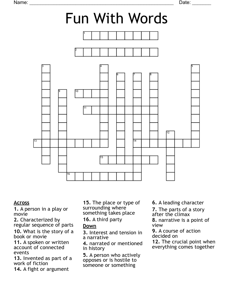 Fun With Words Crossword