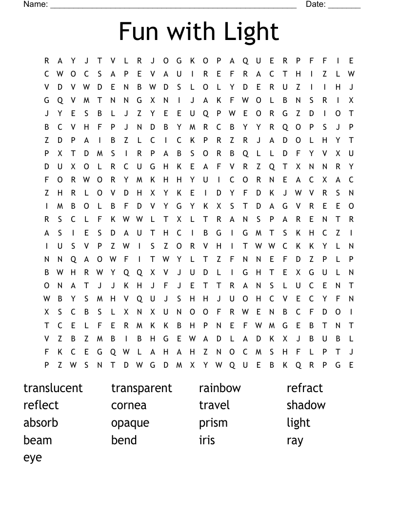 Fun with Light Word Search