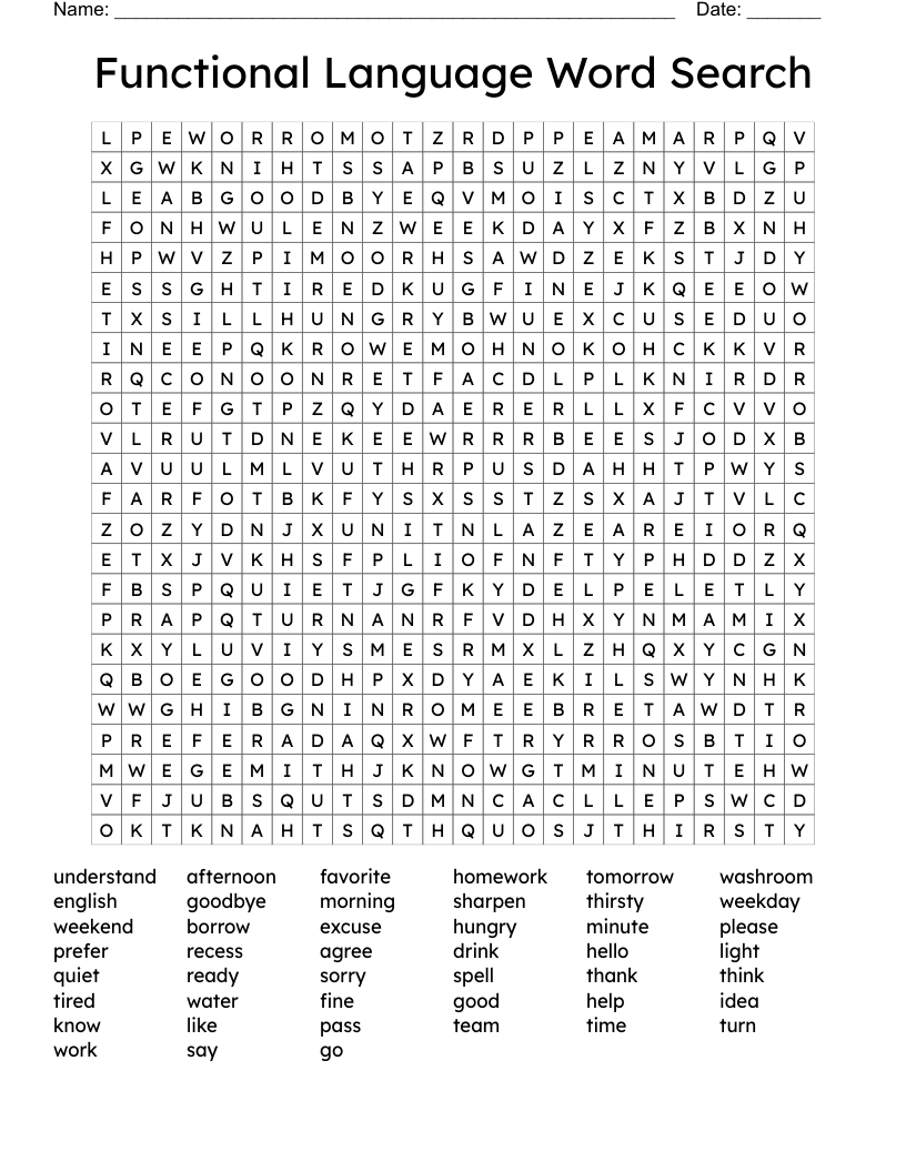 Functional Language Word Search