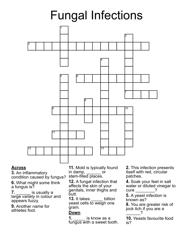 Fungal Infections Crossword