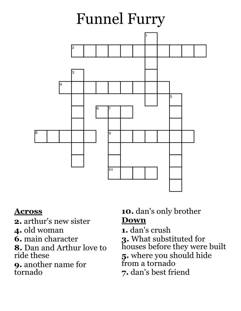 Funnel Furry Crossword