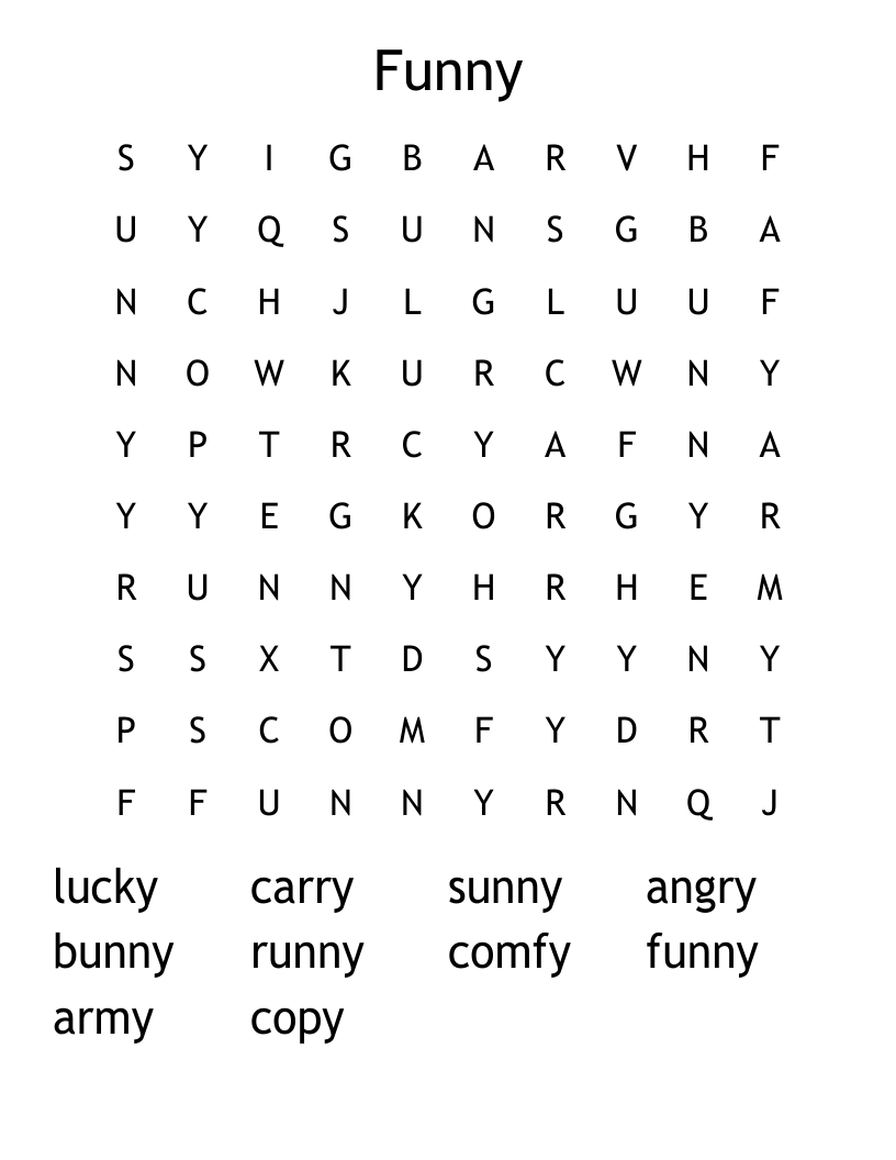 Funny  Word Search