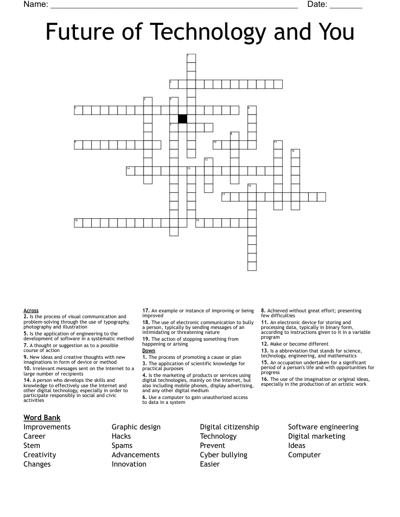 Future of Technology and You  Crossword
