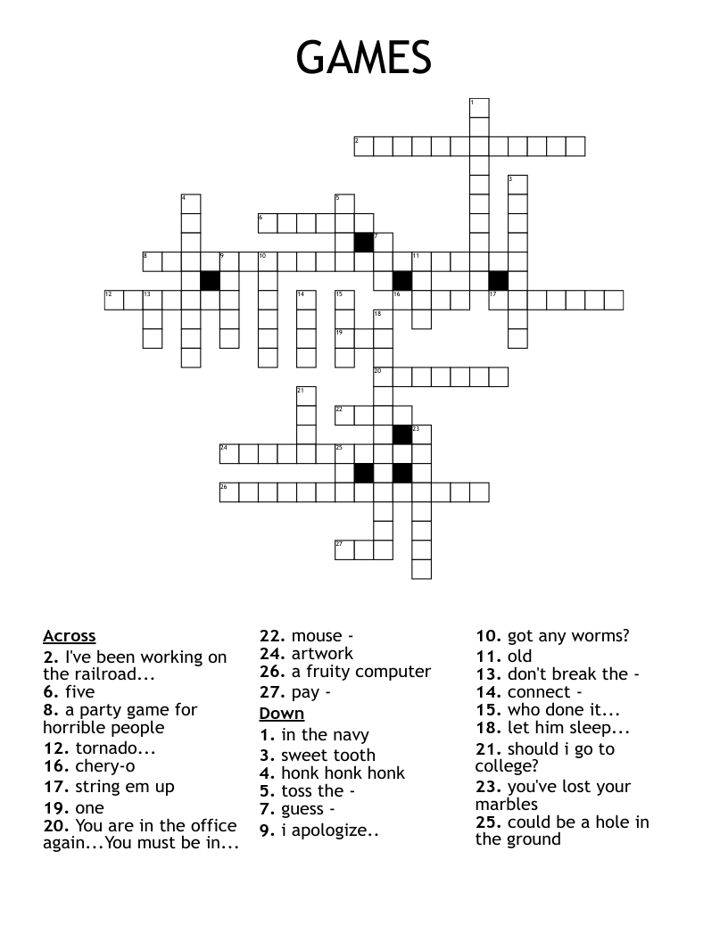 GAMES Crossword
