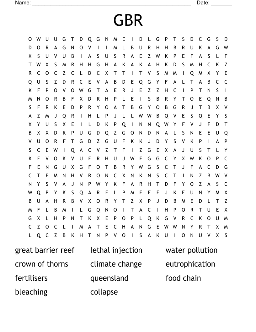 GBR Word Search