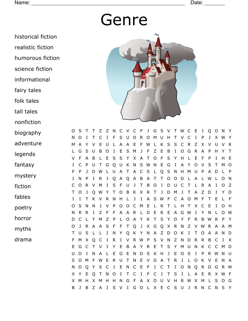 Genre Word Search