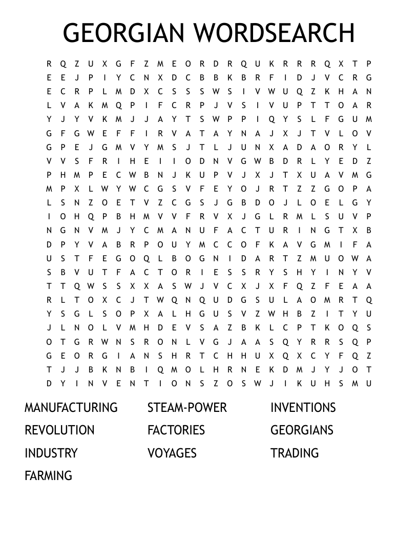 GEORGIAN WORDSEARCH