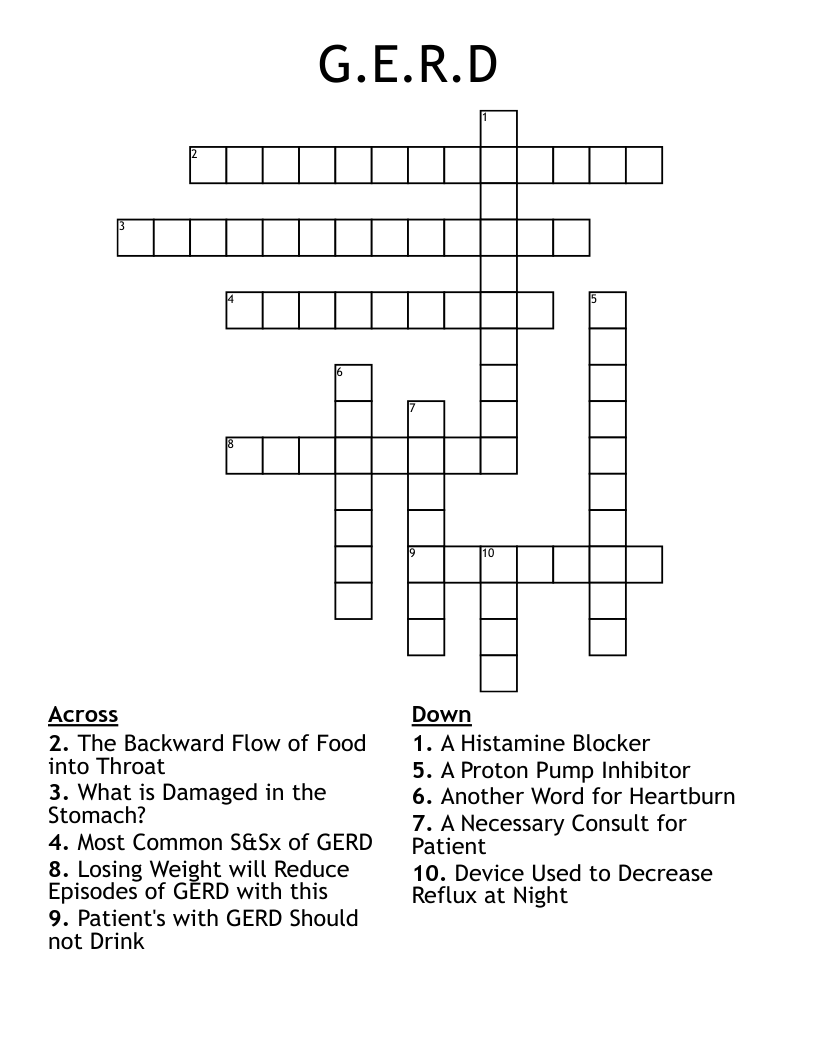 G.E.R.D Crossword