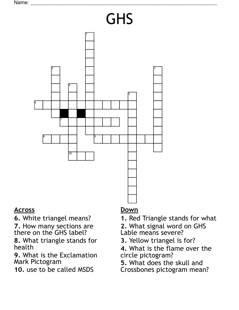 GHS Crossword