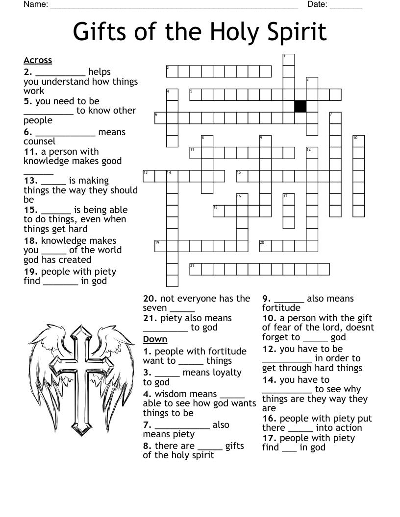 Gifts of the Holy Spirit Crossword