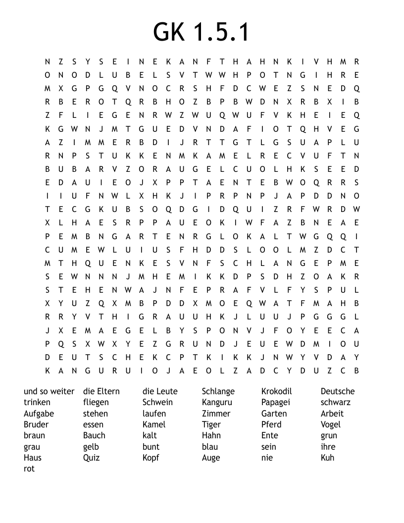 GK 1.5.1 Word Search