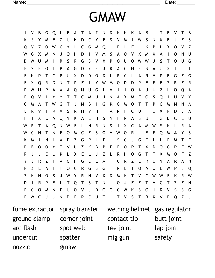GMAW  Word Search