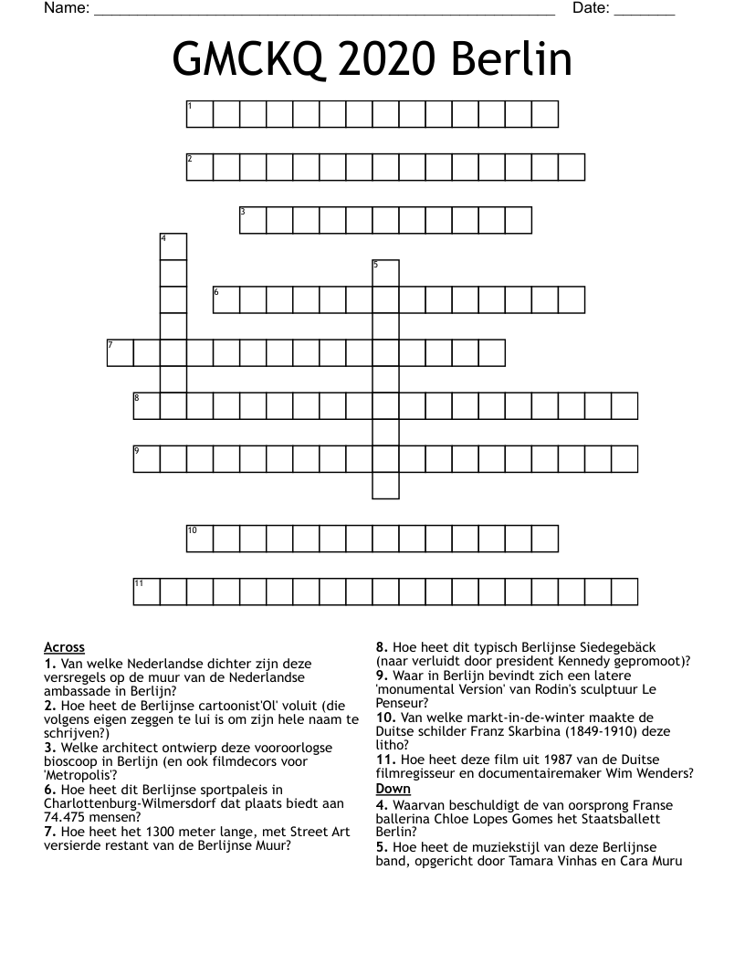 GMCKQ 2020 Berlin Crossword