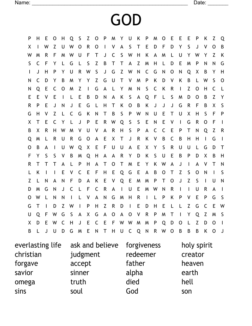 GOD Word Search