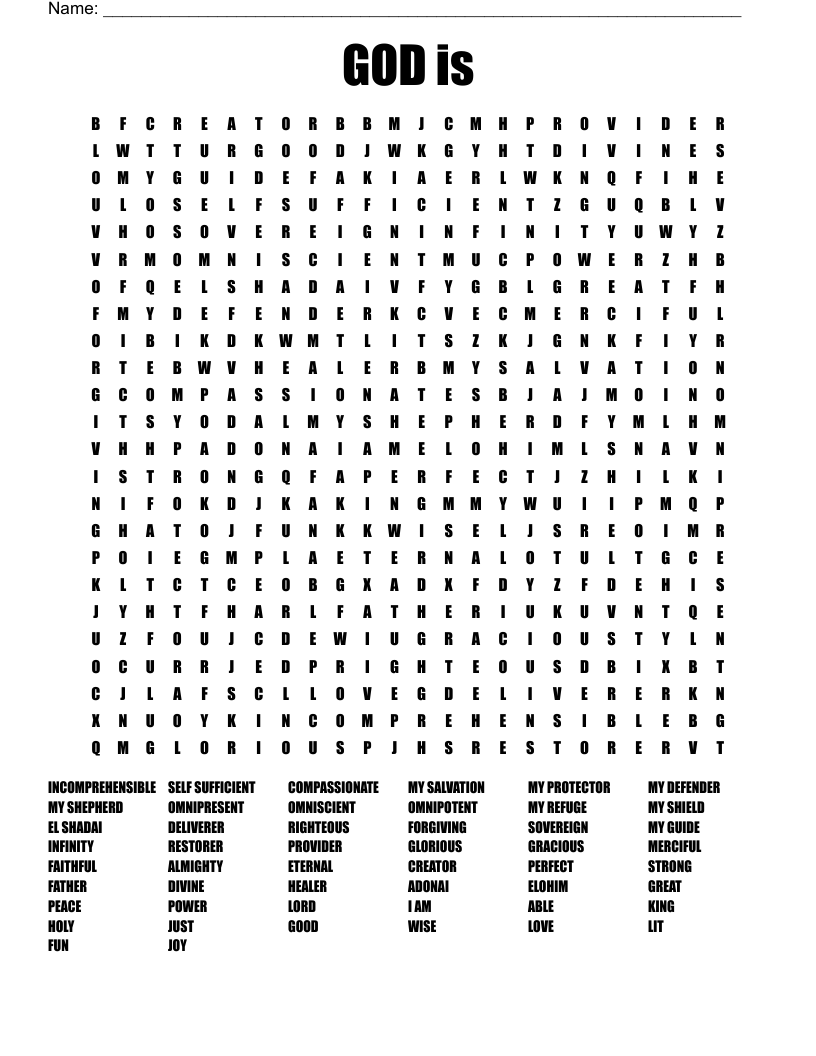 GOD is Word Search