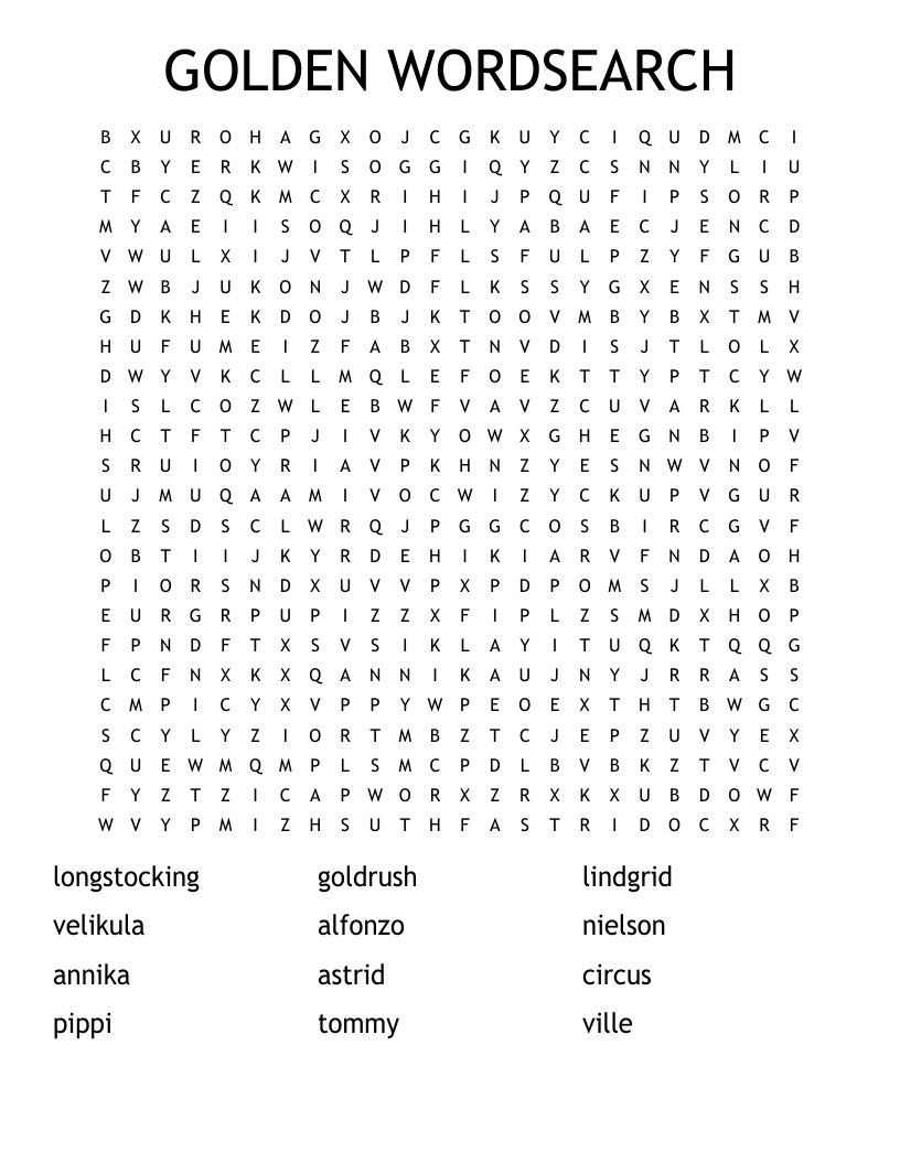 GOLDEN WORDSEARCH