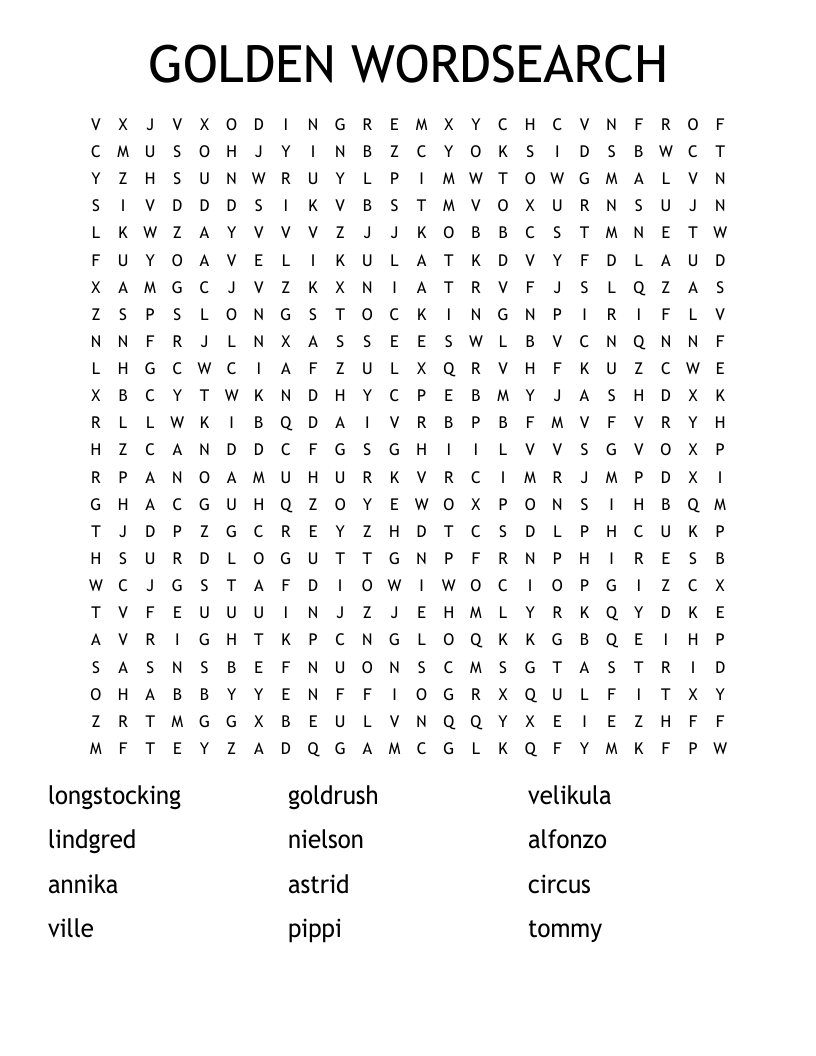 GOLDEN WORDSEARCH