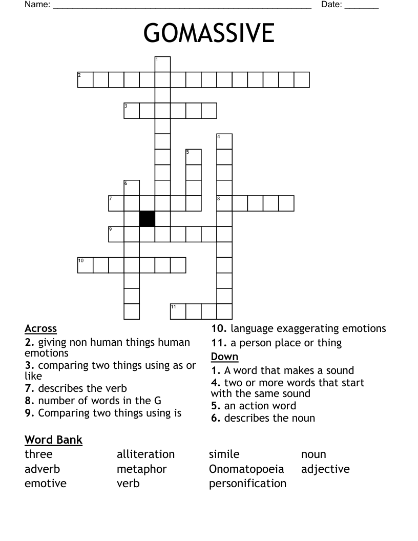 GOMASSIVE Crossword