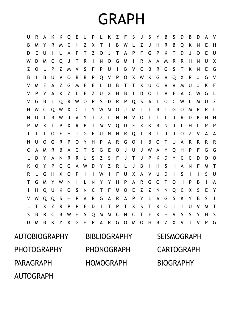 GRAPH Word Search