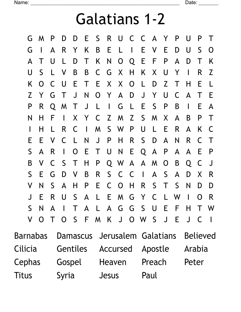 Galatians 1-2 Word Search