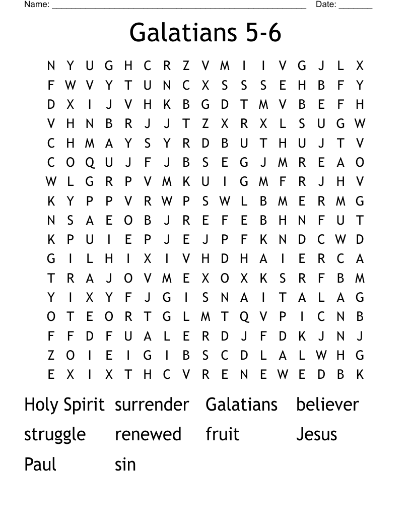 Galatians 5-6 Word Search