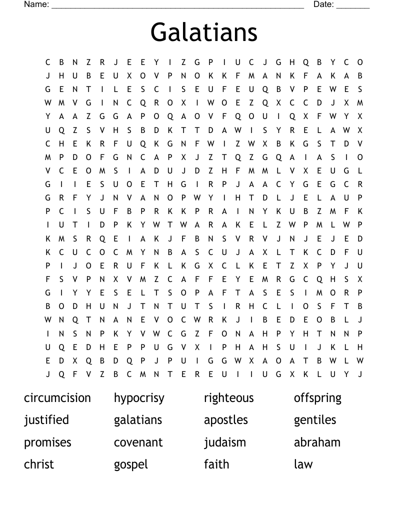 Galatians  Word Search
