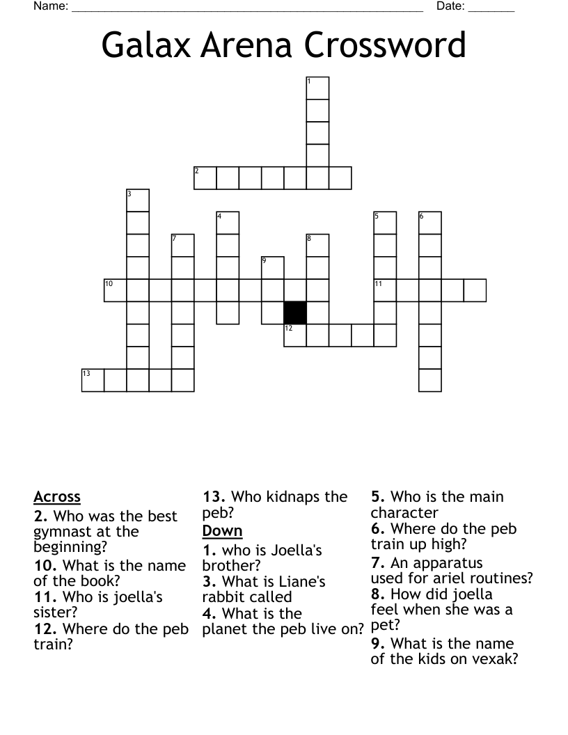 Galax Arena Crossword