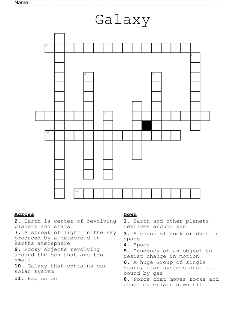 Galaxy Crossword