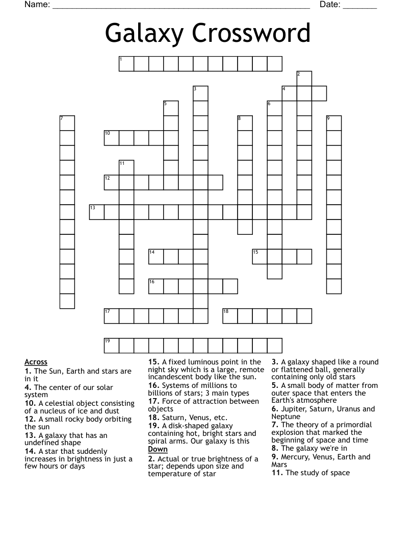 Galaxy Crossword