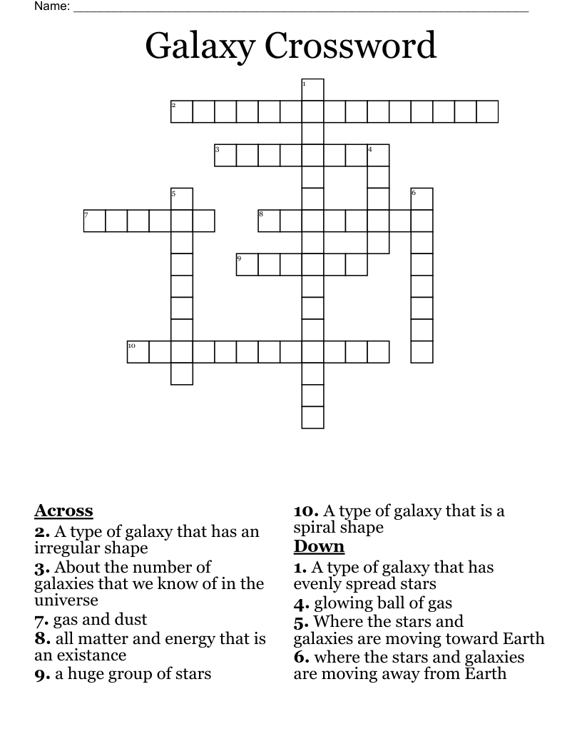 Galaxy Crossword