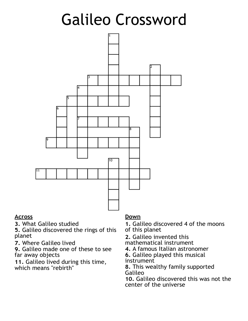 Galileo Crossword