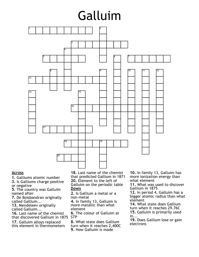Galluim  Crossword