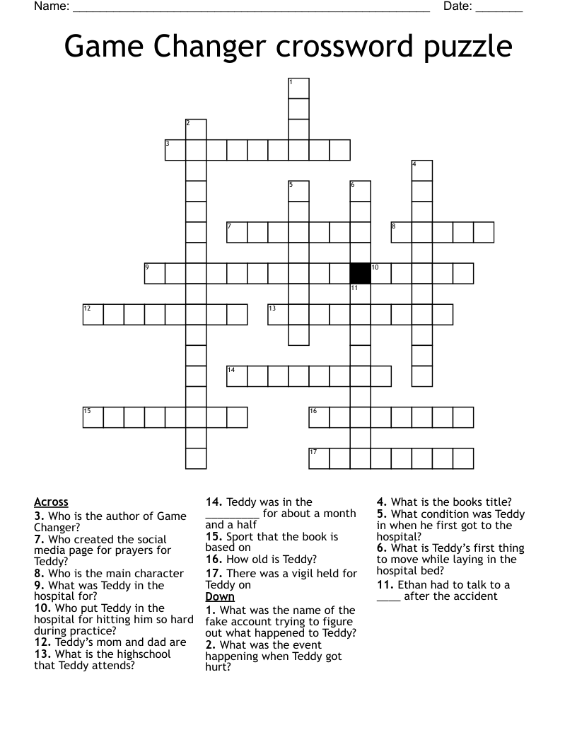 Game Changer crossword puzzle 