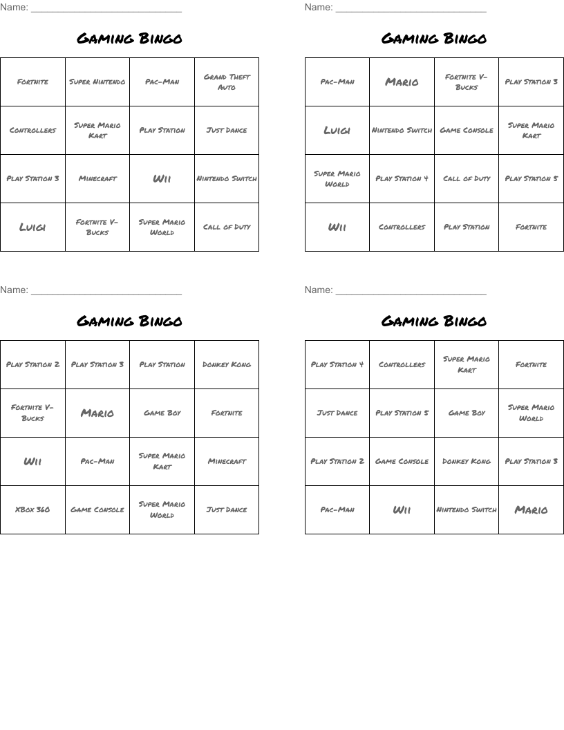Gaming Bingo