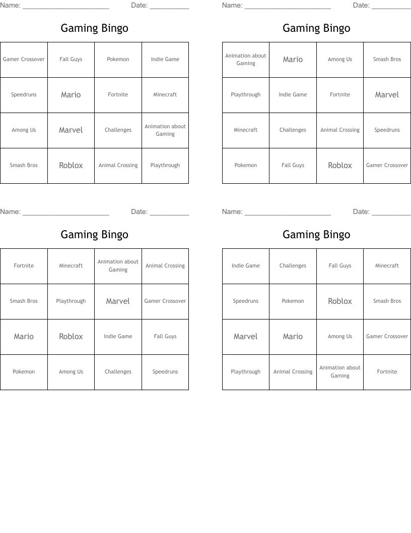 Gaming Bingo