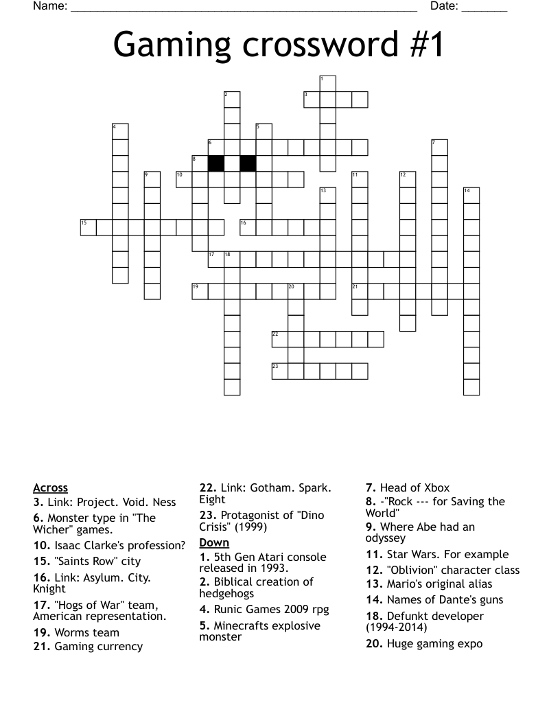 Gaming crossword #1