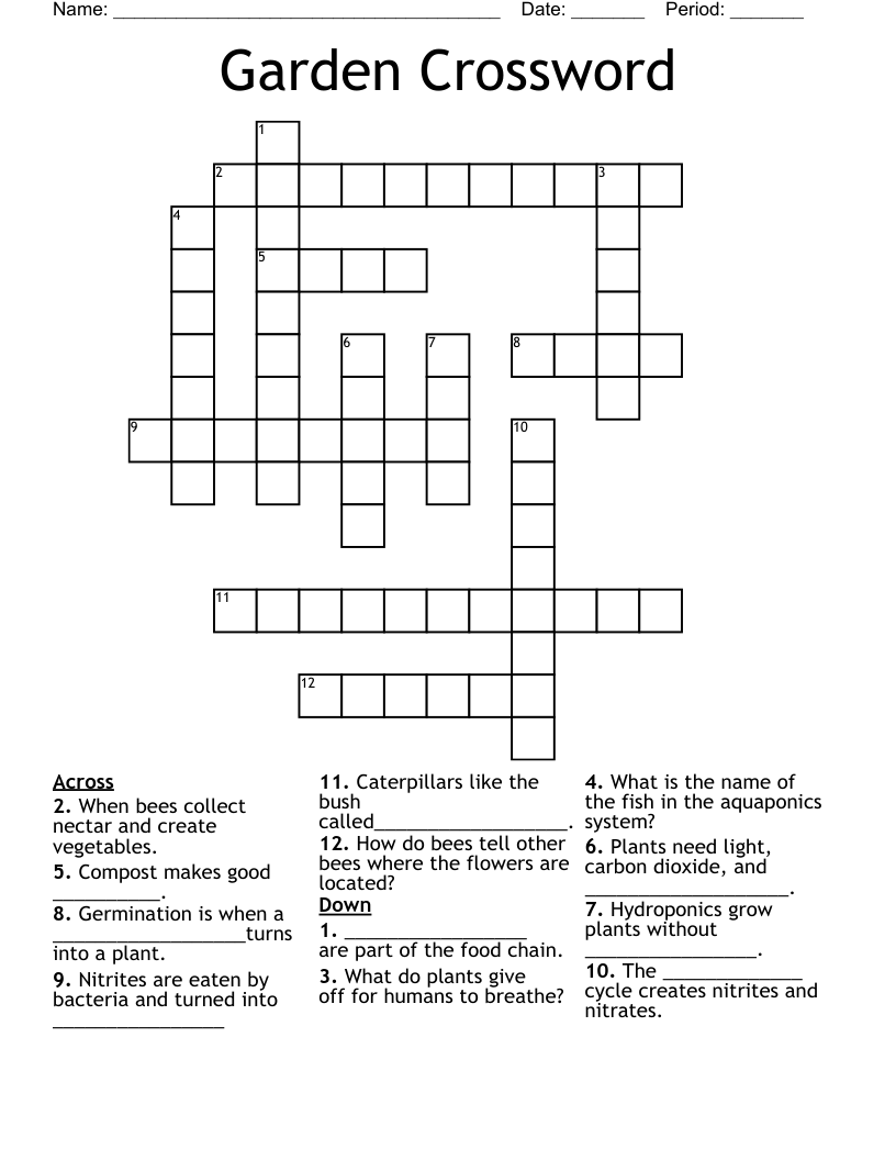 Garden Crossword