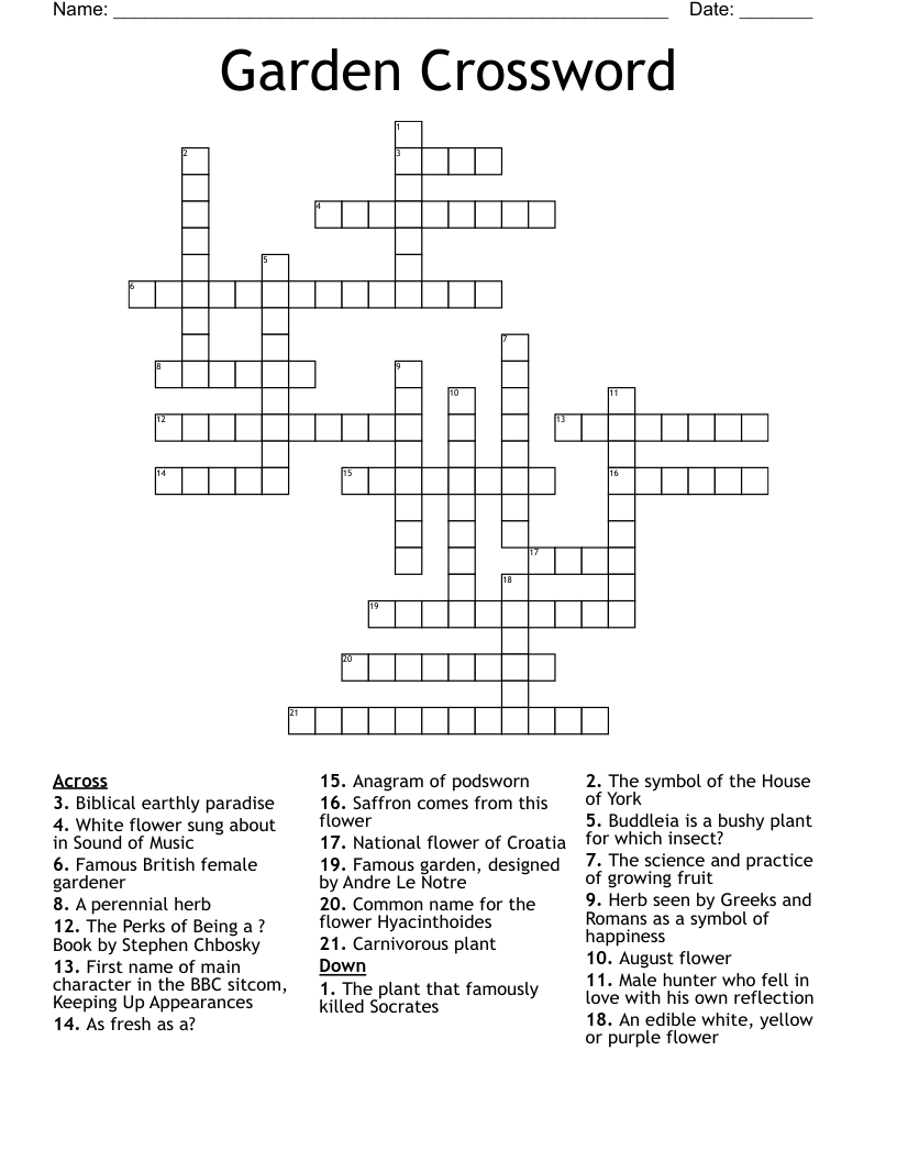 Garden Crossword