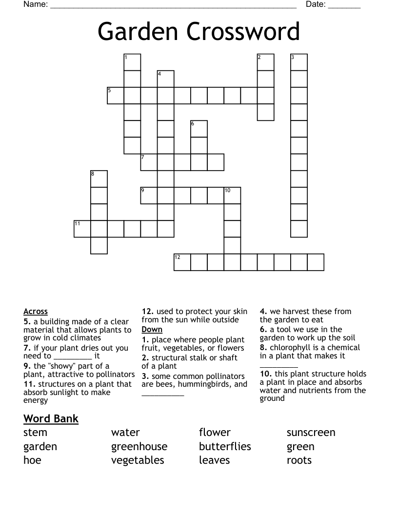 Garden Crossword