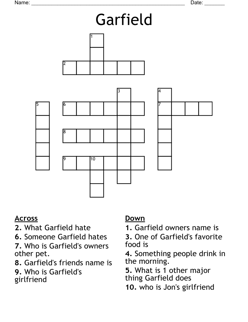 Garfield Crossword