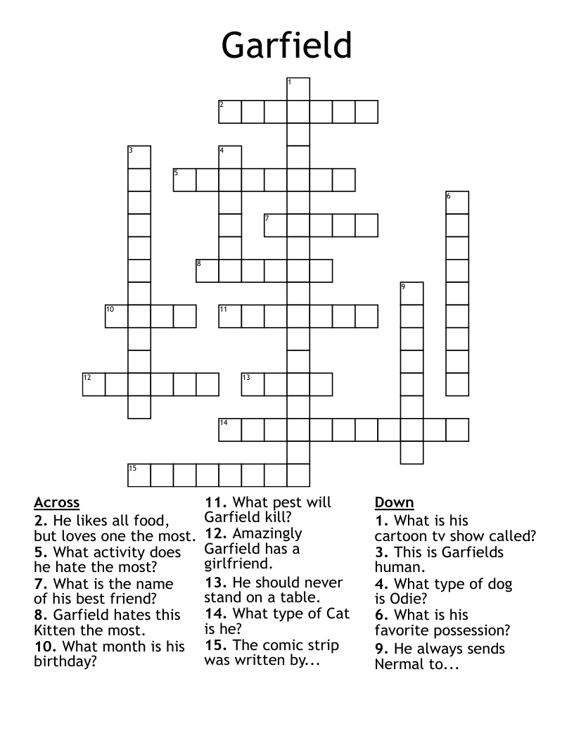 Garfield Crossword