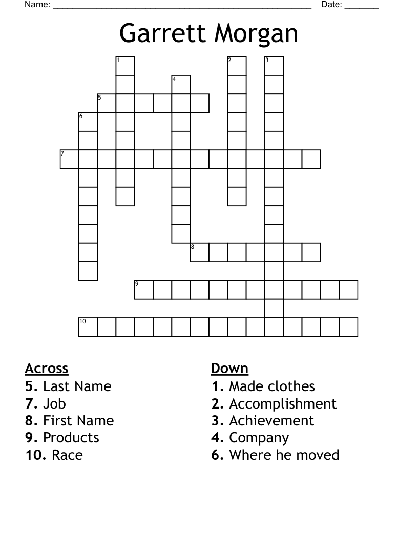 Garrett Morgan Crossword