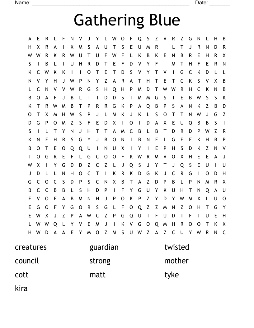 Gathering Blue Word Search